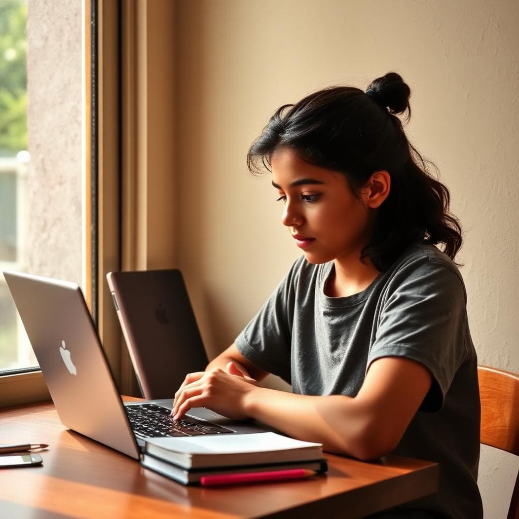 Estudante do Ensino Médio durante uma aula presencial de um itinerário Fab&Elo